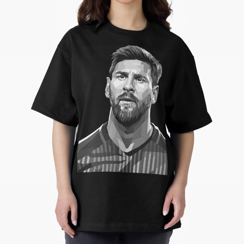 Messi grayscale Oversized T-Shirt Represent FIFA World Cup 2026 USA Canada Mexico Celebrating Neymar, Spain and Netherlands Energy, Football Passion, Legendary Performances, Festival Vibes and Supporter Community; Perfect for People Who Love