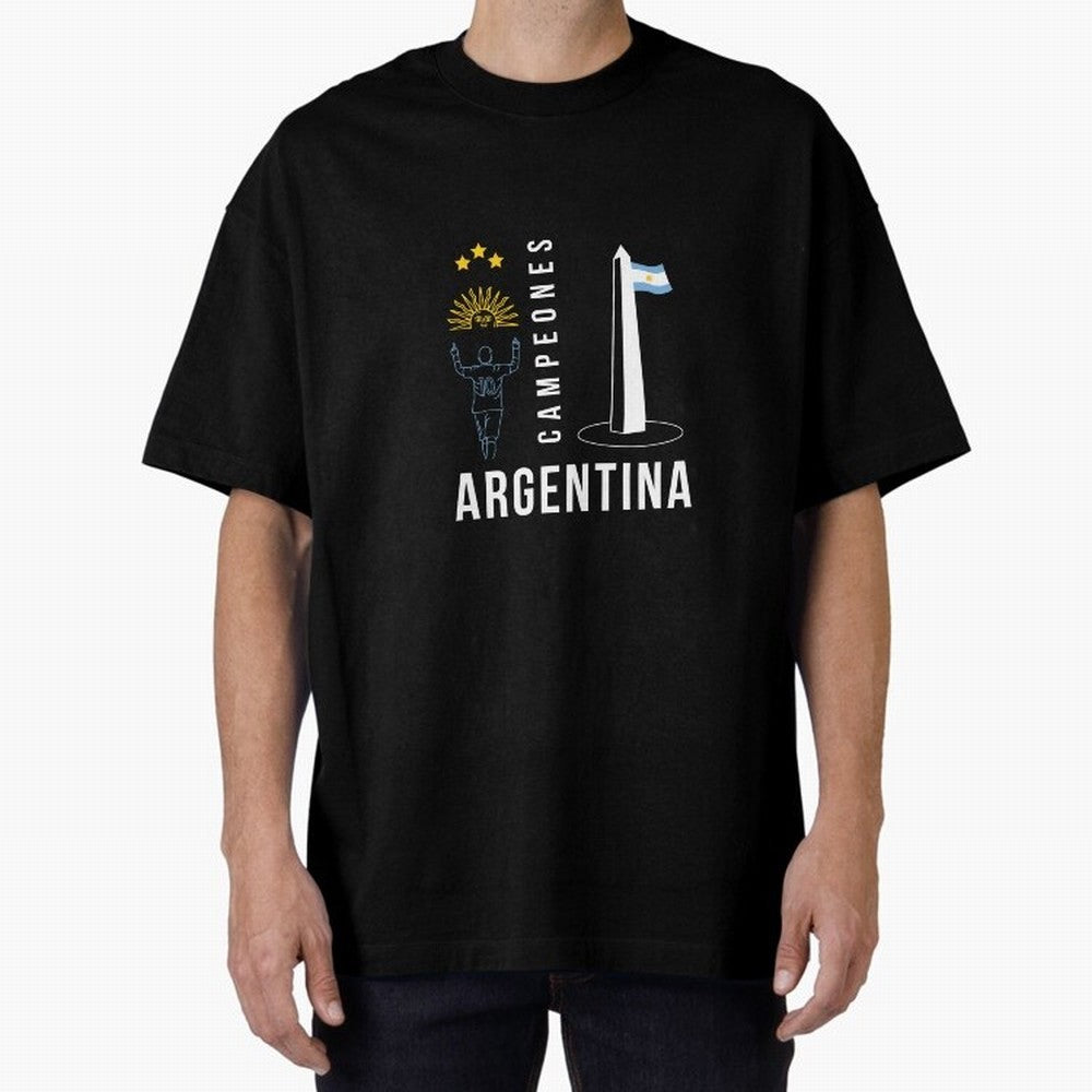 Argentina Campeon Essential T-Shirt Show Your Tournament Heart for FIFA World Cup 2026 USA Canada Mexico Highlighting Messi, CR7 and Mbappe, Brazil Energy, Stadium Chants, National Pride, Trophy Dreams and Unforgettable Football Memories; Made for