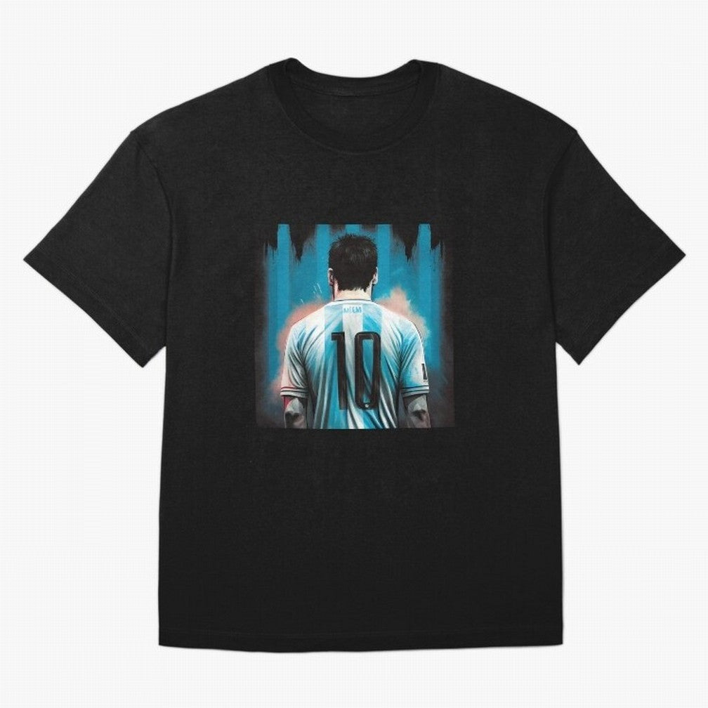 Lionel Messi Oversized T-Shirt Bring a Champion Mindset to the FIFA World Cup 2026 Journey through Messi and Cristiano Ronaldo Highlights, Argentina Pride, Vintage Soccer Flavor, Modern Football Stars, National Flags and Final Night Emotion; Ideal