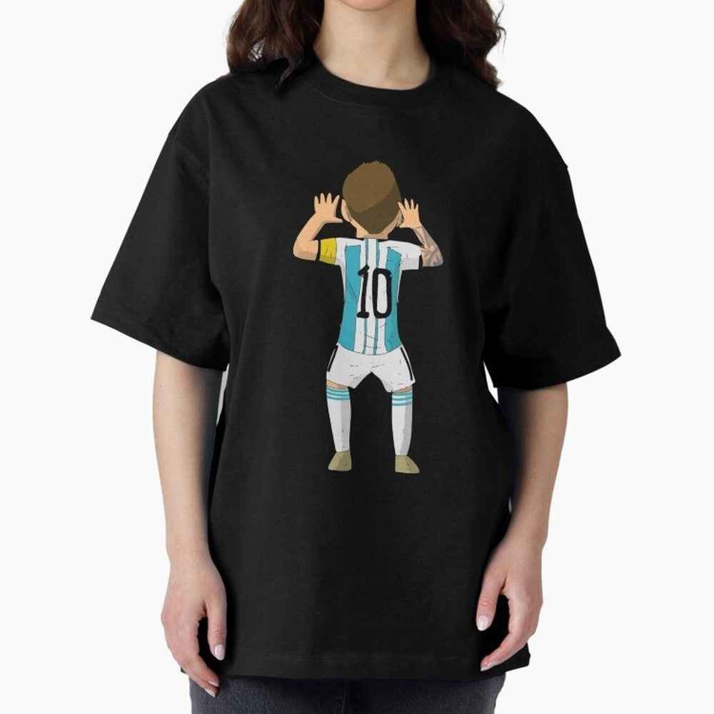 Cartoon Illustration Messi vs Netherlands World Cup Qatar 2022 Classic T-Shirt Honor the Football Icons of FIFA World Cup 2026 for Fans of Cristiano Ronaldo and Germany, Bringing Football Festival Excitement, Trophy Ambitions, Country Rivalries and