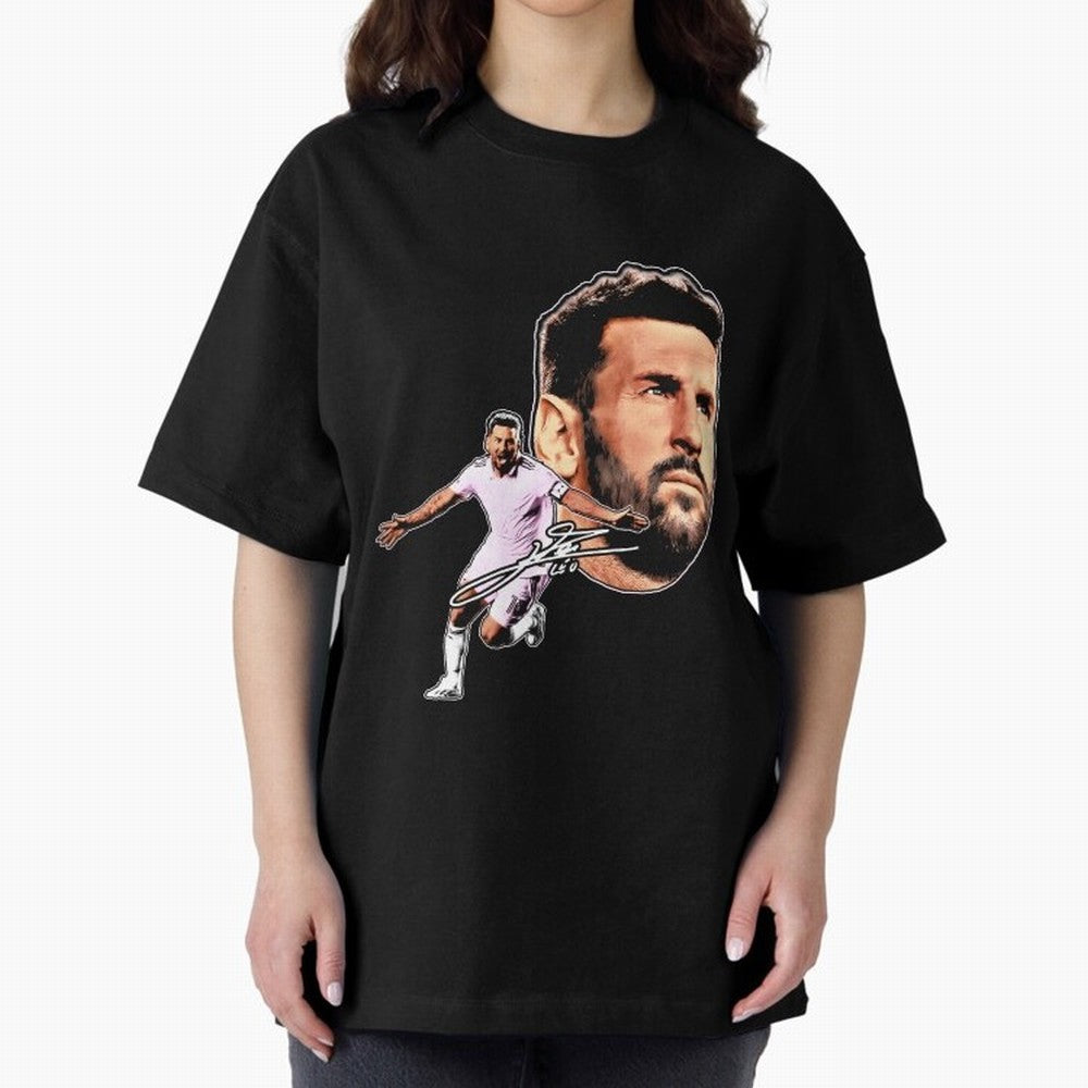 Lionel messi Retro Style Tee Bootleg big face vintage argentina Football Legend Classic T-Shirt Make Every Match About Global Football Passion for FIFA World Cup 2026, Capturing Cristiano Ronaldo, Haaland and CR7, Spain and Netherlands, Global