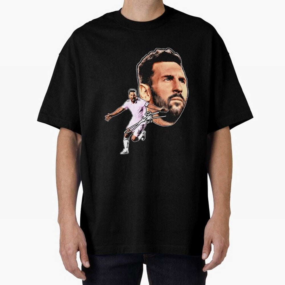Lionel messi Retro Style Tee Bootleg big face vintage argentina Football Legend Classic T-Shirt Make Every Match About Global Football Passion for FIFA World Cup 2026, Capturing Cristiano Ronaldo, Haaland and CR7, Spain and Netherlands, Global