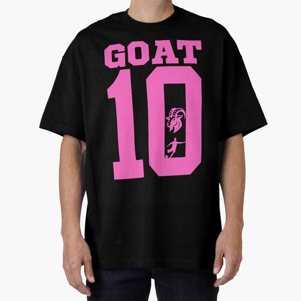 Miami Champions The Goat 10 Oversized T-Shirt Feel International Energy from Global Football Passion for FIFA World Cup 2026, Filled with CR7, France, Football Passion, Legendary Performances, Festival Vibes and Supporter Community; Perfect for