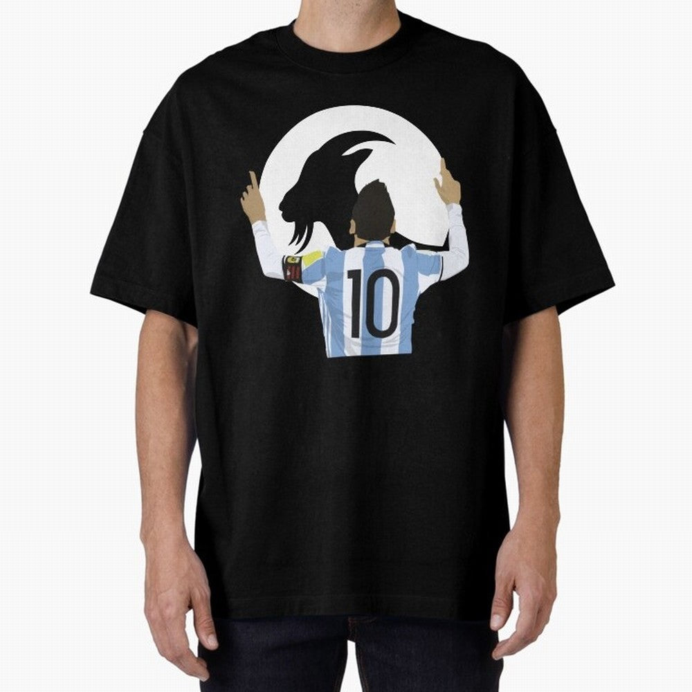 Lionel Messi Goat Oversized T-Shirt Feel the Heartbeat of FIFA World Cup 2026 Group Stage for Fans of Messi and Cristiano Ronaldo and England, France and Netherlands, Bringing Tournament Hype, Historic Matchups, Family Viewing Parties and Global
