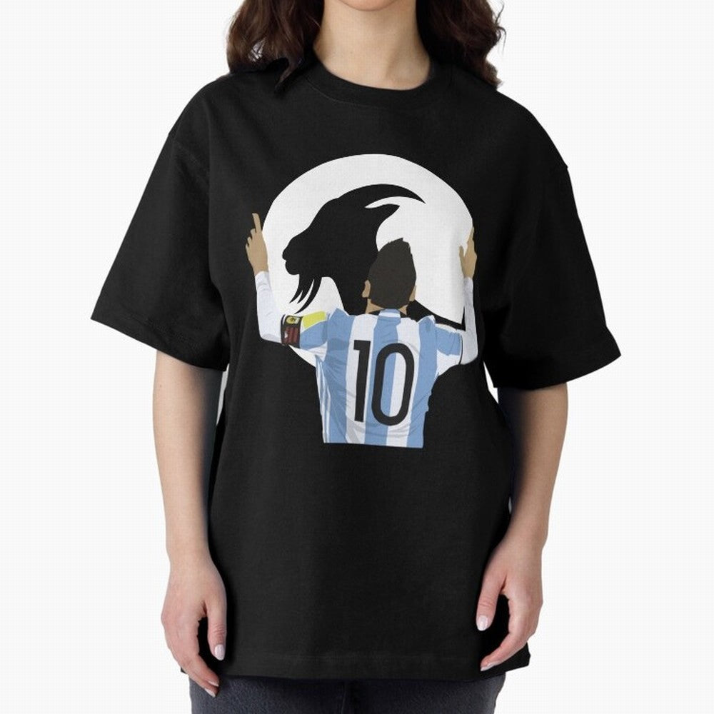 Lionel Messi Goat Oversized T-Shirt Feel the Heartbeat of FIFA World Cup 2026 Group Stage for Fans of Messi and Cristiano Ronaldo and England, France and Netherlands, Bringing Tournament Hype, Historic Matchups, Family Viewing Parties and Global