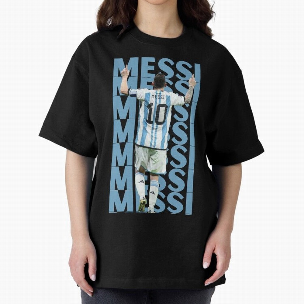 Lionel Messi | 10 | Argentina | Barcelona | Goat Oversized T-Shirt Celebrate the FIFA World Cup 2026 USA Canada Mexico Journey through Cristiano Ronaldo, Haaland and CR7 Highlights, Brazil, Portugal and Argentina Pride, Championship Spirit, Famous