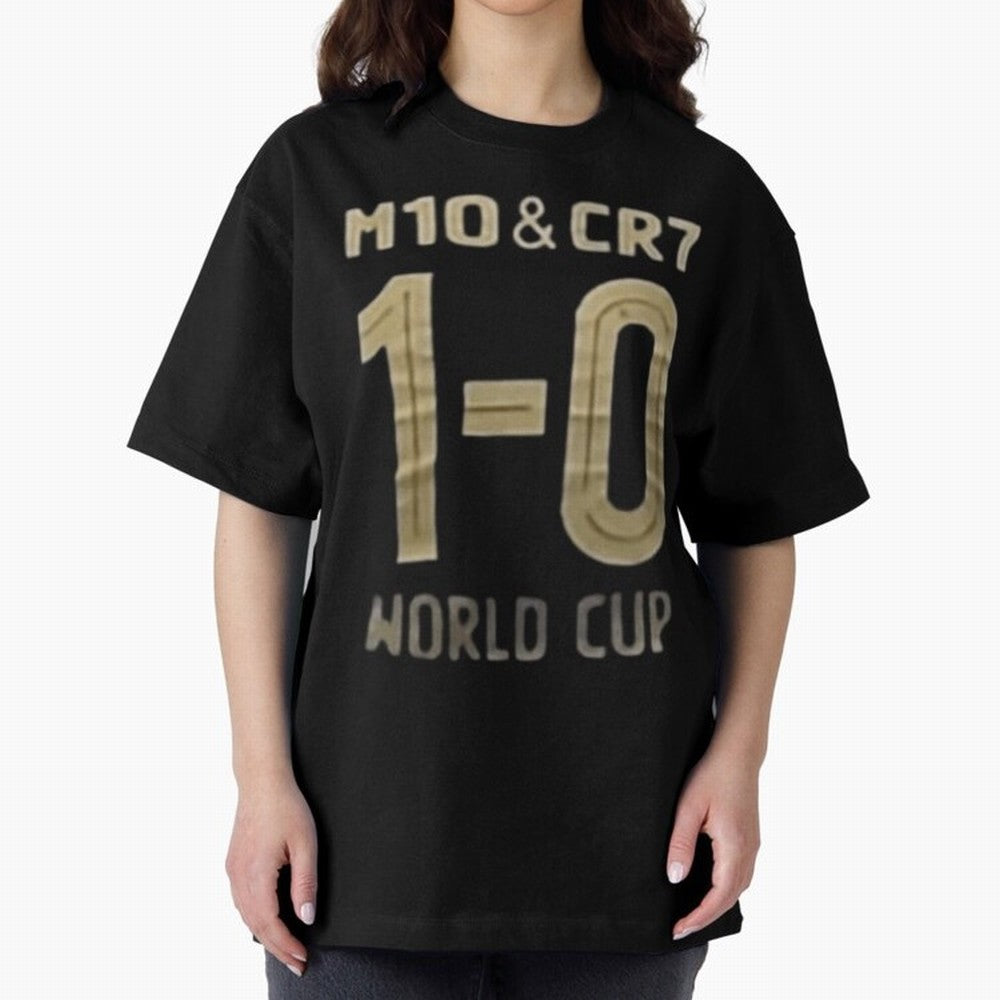 M10 And Cr7 1-0 World Cup Football Classic T-Shirt Honor the Football Icons of FIFA World Cup 2026 Spirit, Built around Argentina, Haaland and Mbappe, Match Day Excitement, Supporter Culture, Golden Goals and Global Football Passion; Created for