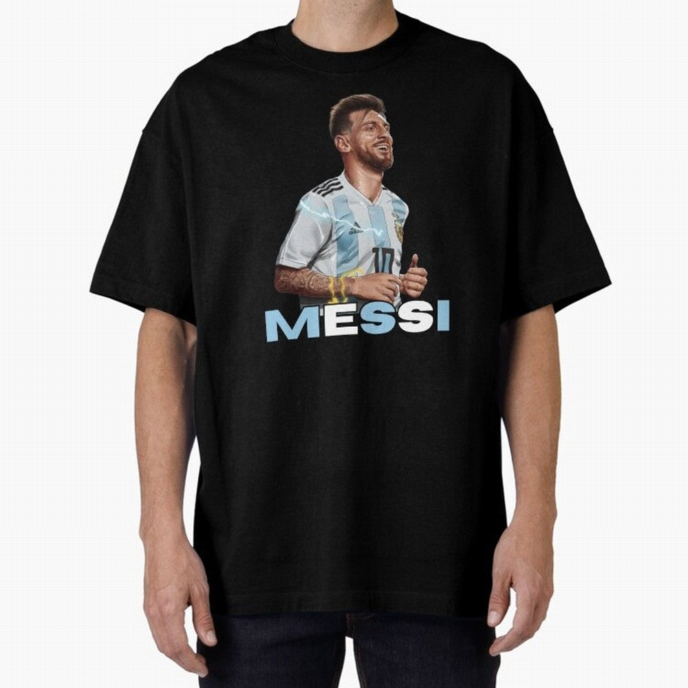 Lionel Messi Oversized T-Shirt Enjoy Global Football Passion for FIFA World Cup 2026 USA Canada Mexico, Highlighting Cristiano Ronaldo, Netherlands, Stadium Chants, National Pride, Trophy Dreams and Unforgettable Football Memories; Perfect for
