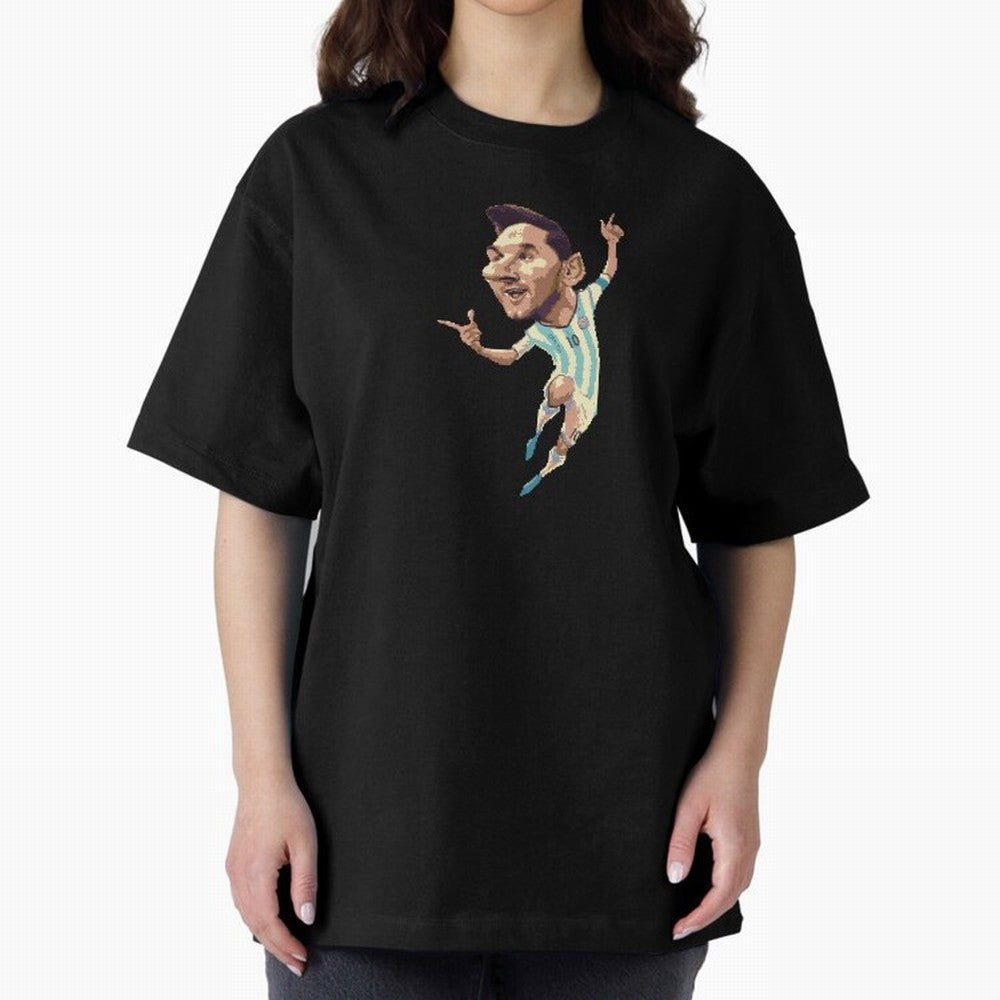 Lionel Messi Oversized T-Shirt Bring Trophy Dreams to Global Football Passion for FIFA World Cup 2026 USA Canada Mexico, Celebrating CR7, Argentina, France and Brazil, Stadium Memories, Football Loyalty, International Chants and Championship