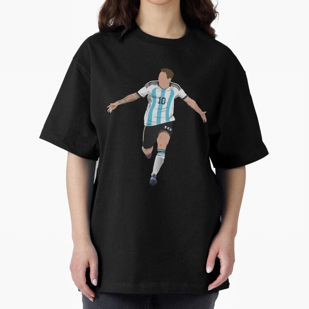 Messi Goal World Cup 2022 Oversized T-Shirt Follow the Final Road of FIFA World Cup 2026 with CR7, Argentina, France and Brazil Energy, Classic Soccer Heritage, Championship Pressure, Fan Loyalty and International Pride; Great for Watch Parties,