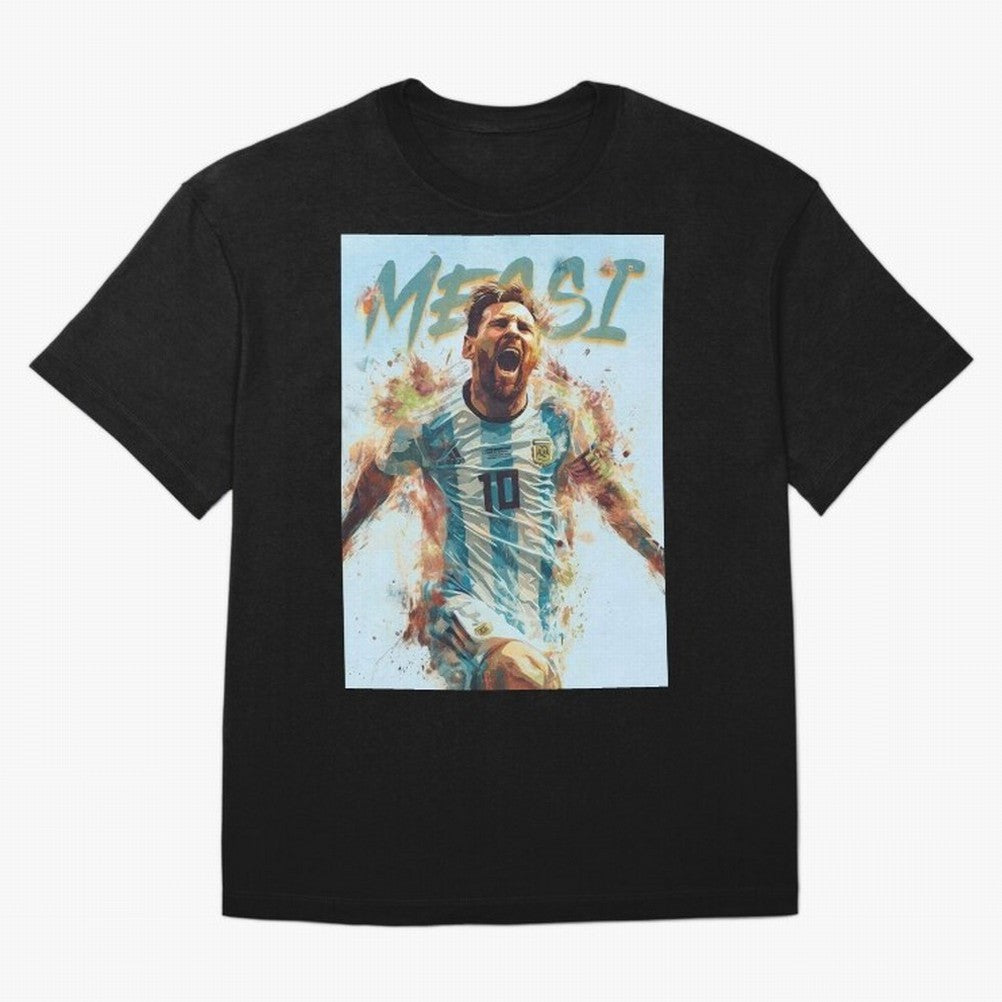Argentina World Champs Messi Number Oversized T-Shirt Turn Up for FIFA World Cup 2026 Filled with CR7 and Messi, England, France and Netherlands Energy, Classic Soccer Heritage, Championship Pressure, Fan Loyalty and International Pride; Perfect