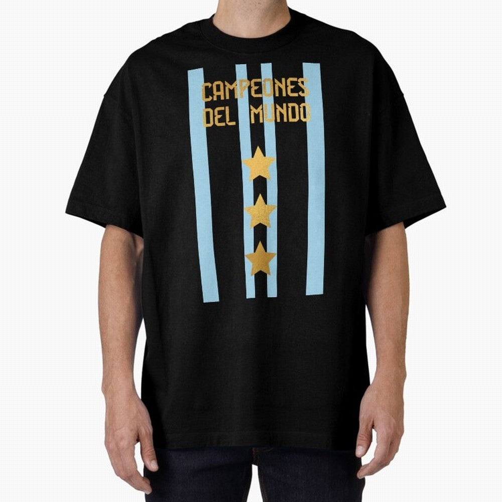 Argentina Jersey 3 Stars World Champions Classic T-Shirt Bring Retro Soccer Energy to FIFA World Cup 2026 Spirit, Driven by Germany, Messi and Cristiano Ronaldo, Worldwide Fan Energy, Dramatic Goals, Stadium Lights and Championship Celebrations;