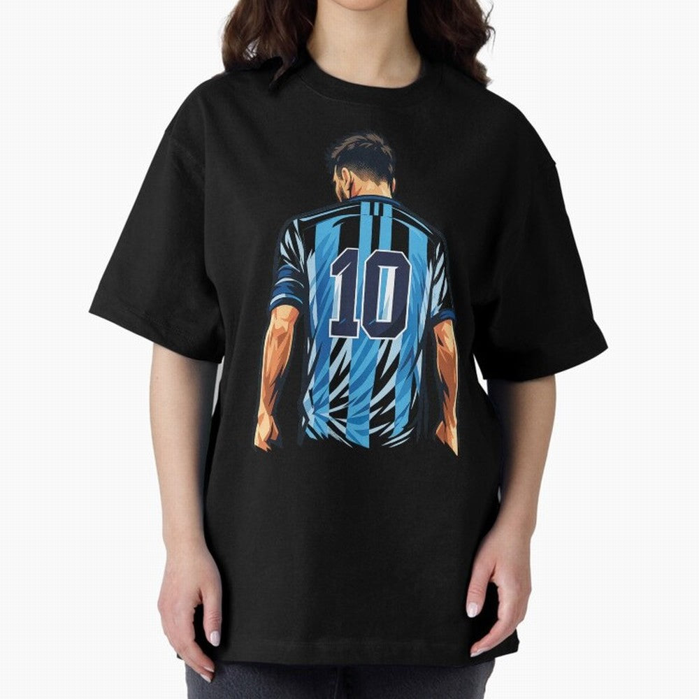 Messi 10 legend Oversized T-Shirt Follow the Road to FIFA World Cup 2026 Group Stage Built around Haaland, Portugal Energy, Sports Nostalgia, International Competition, Famous Players and Unforgettable Victories; Perfect for Supporters Who Want