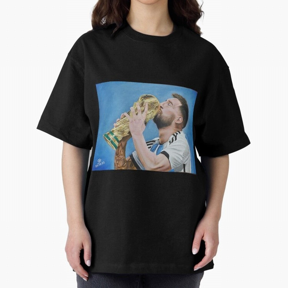 Lionel Messi Oversized T-Shirt Join Match Day Hype around FIFA World Cup 2026 Group Stage, Haaland, Argentina, France and Brazil, Soccer Culture, Superstar Moments, National Team Dreams and Competitive Fire; Great for Watch Parties, Sports Bars,