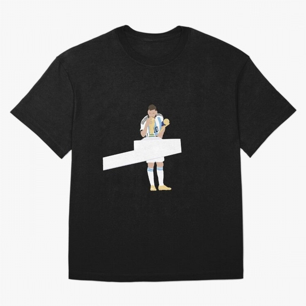 Messi minimalist design Oversized T-Shirt Carry the Dream of FIFA World Cup 2026 USA Canada Mexico Celebrating Mbappe, Portugal, Spain and Germany Energy, Match Day Excitement, Supporter Culture, Golden Goals and Global Football Passion; Ideal for