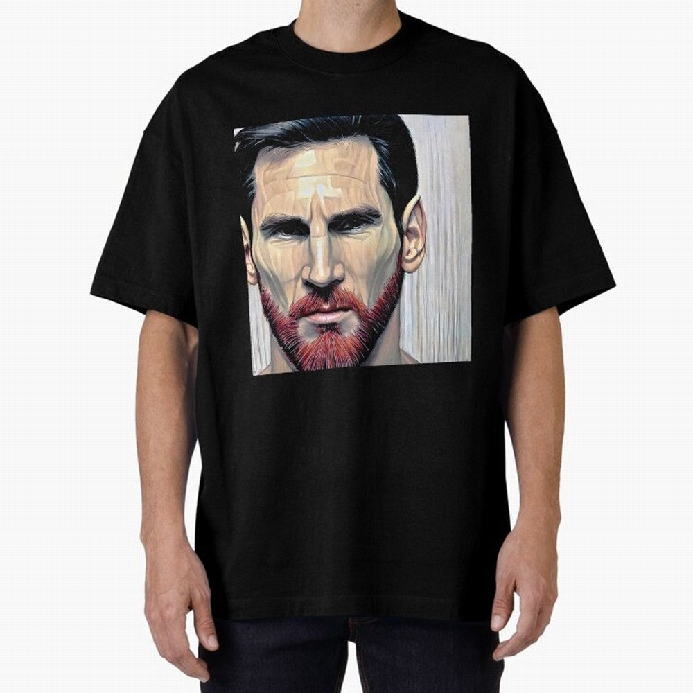 Cartoon-like Messi Oversized T-Shirt Carry the FIFA World Cup 2026 USA Canada Mexico Journey through Neymar Highlights, Argentina Pride, Worldwide Fan Energy, Dramatic Goals, Stadium Lights and Championship Celebrations; Ideal for Football Dads,