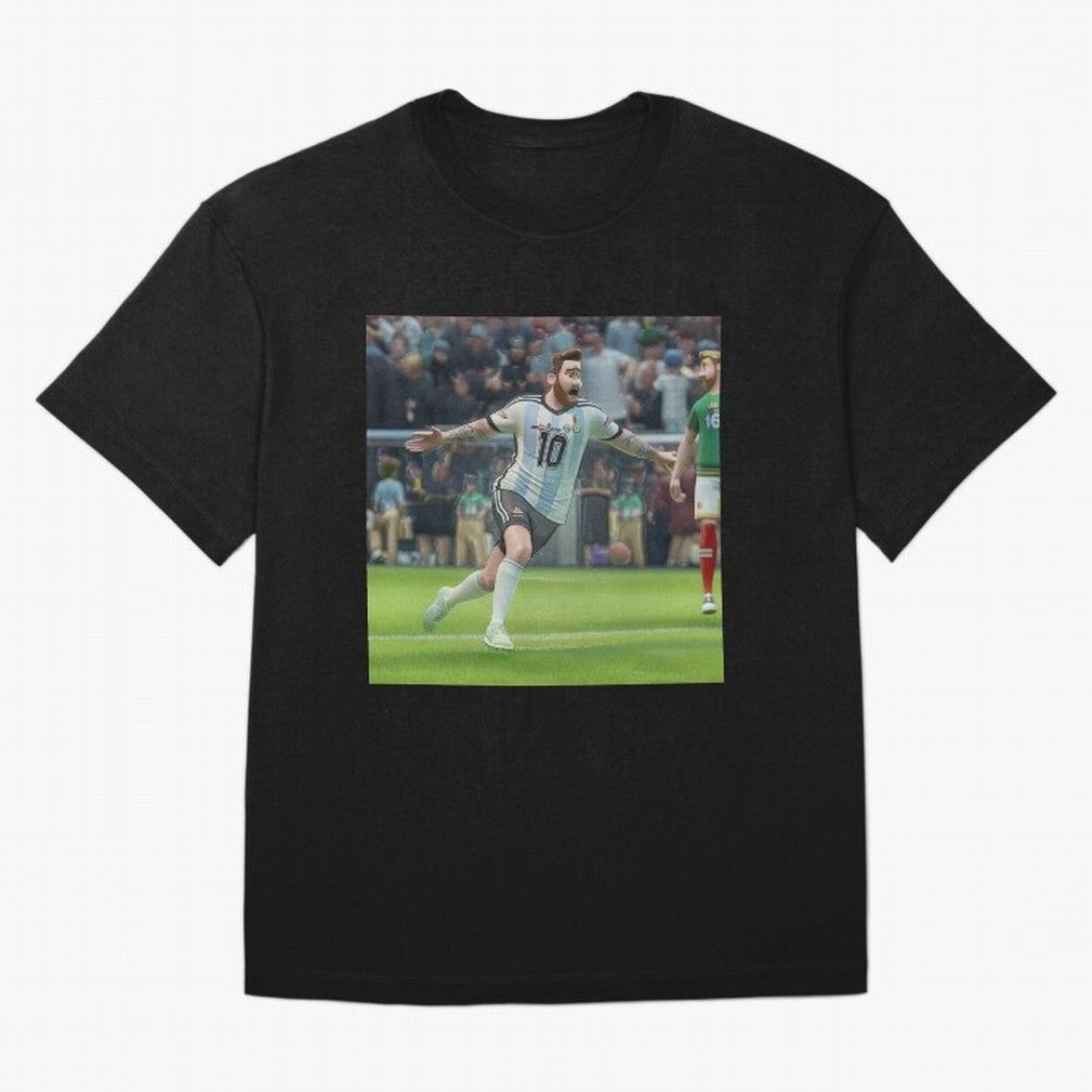 Lionel Messi caricature Classic T-Shirt Step into FIFA World Cup 2026 Spirit, Centered on Argentina, France and Brazil, Messi and Cristiano Ronaldo, Goal Celebration Energy, Supporter Heritage, Football Icons and Worldwide Tournament Joy; Built for