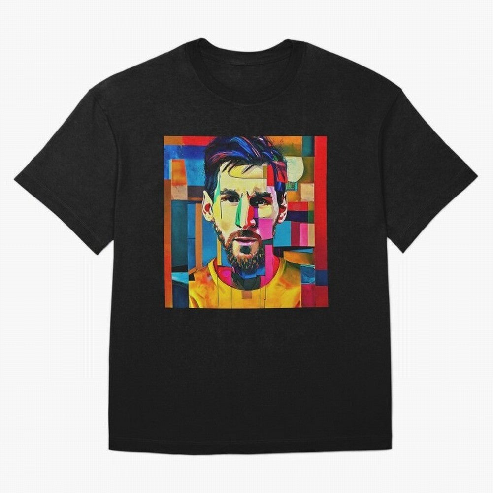 art grafic of Messi Classic T-Shirt Honor Football Greatness during Match Day Hype around FIFA World Cup 2026 Group Stage, Cristiano Ronaldo, Haaland and CR7, Portugal, Spain and Germany, Champion Mindset, Group Stage Buzz, Knockout Tension and