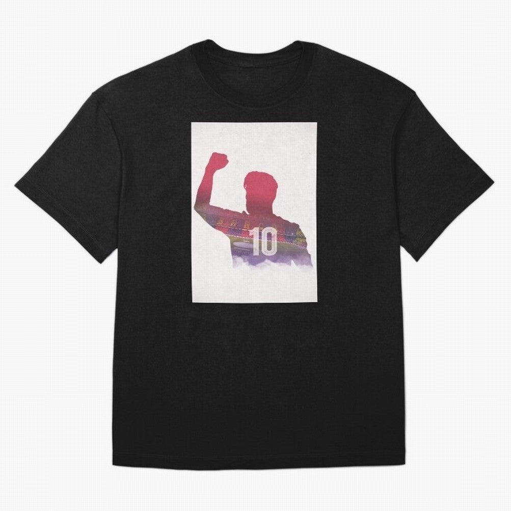 Lionel Messi Artwork Oversized T-Shirt Remember Iconic Moments from FIFA World Cup 2026 USA Canada Mexico Spirit, Inspired by Brazil, Messi and Cristiano Ronaldo, Tournament Hype, Historic Matchups, Family Viewing Parties and Global Sports Pride;
