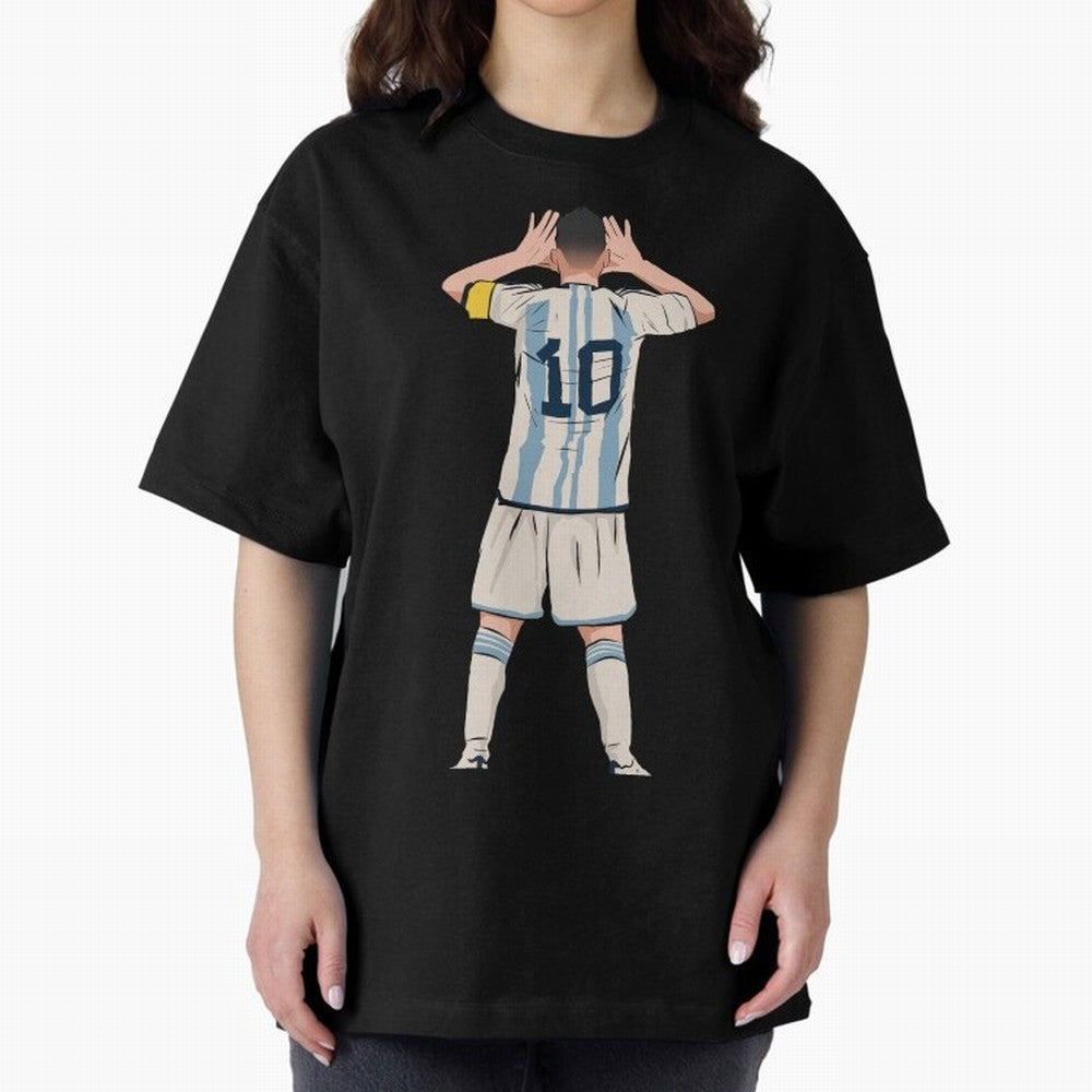 Lionel Messi Oversized T-Shirt Celebrate the Stars of FIFA World Cup 2026 Group Stage for Fans of CR7 and Brazil, Portugal and Argentina, Bringing Football History, Final Match Energy, Crowd Noise and Once in a Lifetime Moments; Ideal for Fans Who