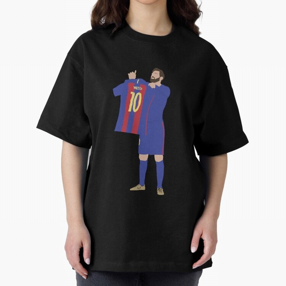 Messi minimalist design Oversized T-Shirt Turn Up for FIFA World Cup 2026 Highlighting Mbappe, Spain Energy, Tournament Hype, Historic Matchups, Family Viewing Parties and Global Sports Pride; Created for Match Day Parties, Soccer Gifts, Fan