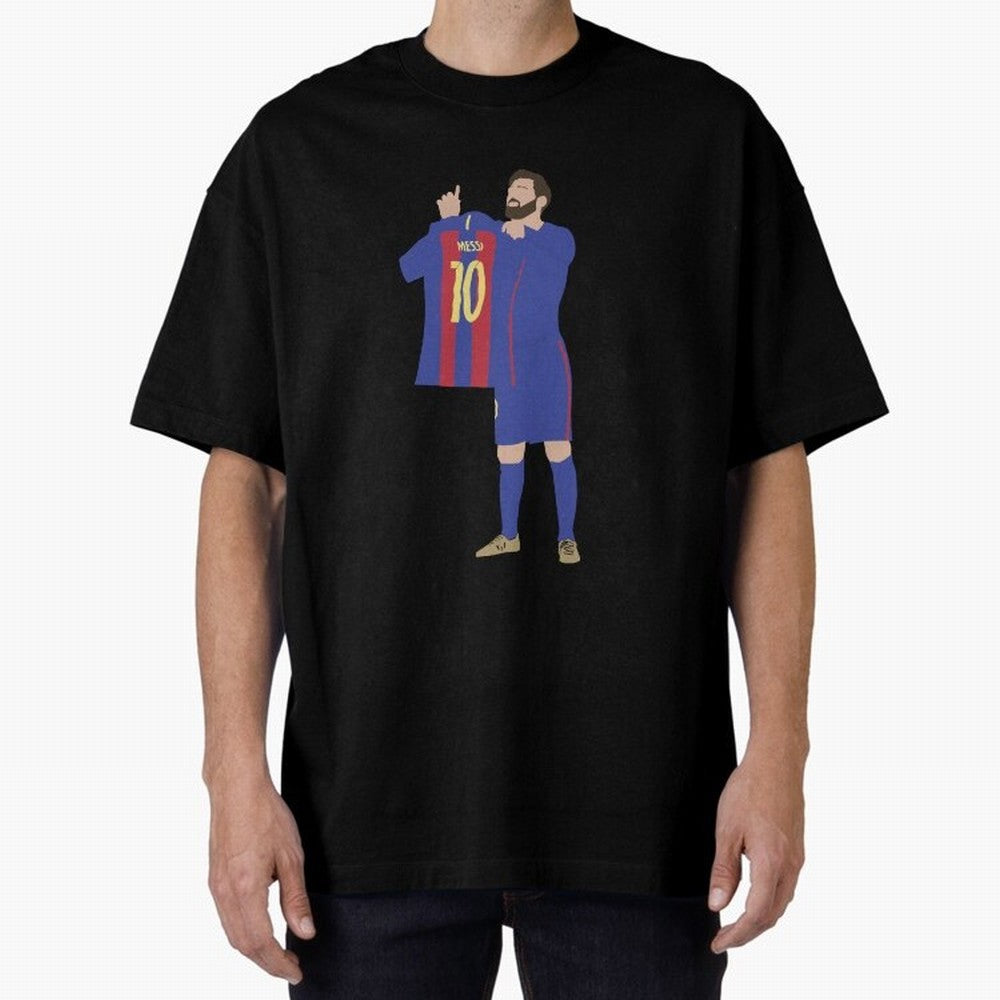 Messi minimalist design Oversized T-Shirt Turn Up for FIFA World Cup 2026 Highlighting Mbappe, Spain Energy, Tournament Hype, Historic Matchups, Family Viewing Parties and Global Sports Pride; Created for Match Day Parties, Soccer Gifts, Fan