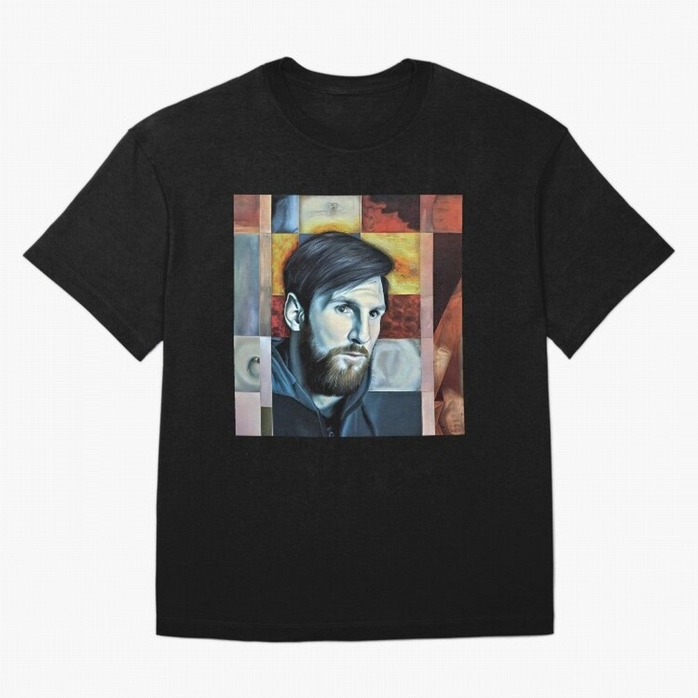 Messi on digital board Oversized T-Shirt Turn Every Weekend Toward FIFA World Cup 2026 USA Canada Mexico Centered on Haaland and Mbappe, Germany Energy, Football Festival Excitement, Trophy Ambitions, Country Rivalries and Star Player Buzz; Ideal