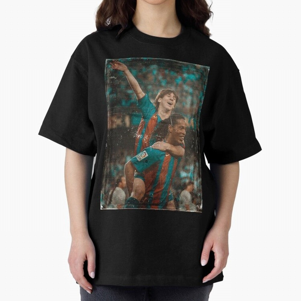 Messi and Ronaldinho Vintage Classic T-Shirt Celebrate Golden Goal Energy in FIFA World Cup 2026 for Fans of Messi, CR7 and Mbappe and Spain and Netherlands, Bringing Match Day Excitement, Supporter Culture, Golden Goals and Global Football