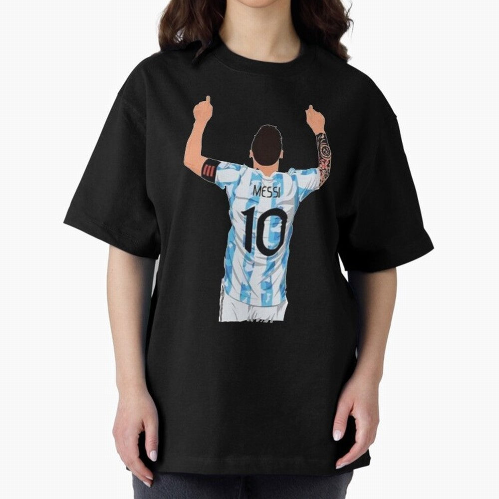 Lionel Messi Oversized T-Shirt Remember FIFA World Cup 2026 Group Stage for Fans of Messi, Neymar and Mbappe and Portugal, Spain and Germany, Bringing Football History, Final Match Energy, Crowd Noise and Once in a Lifetime Moments; Created for