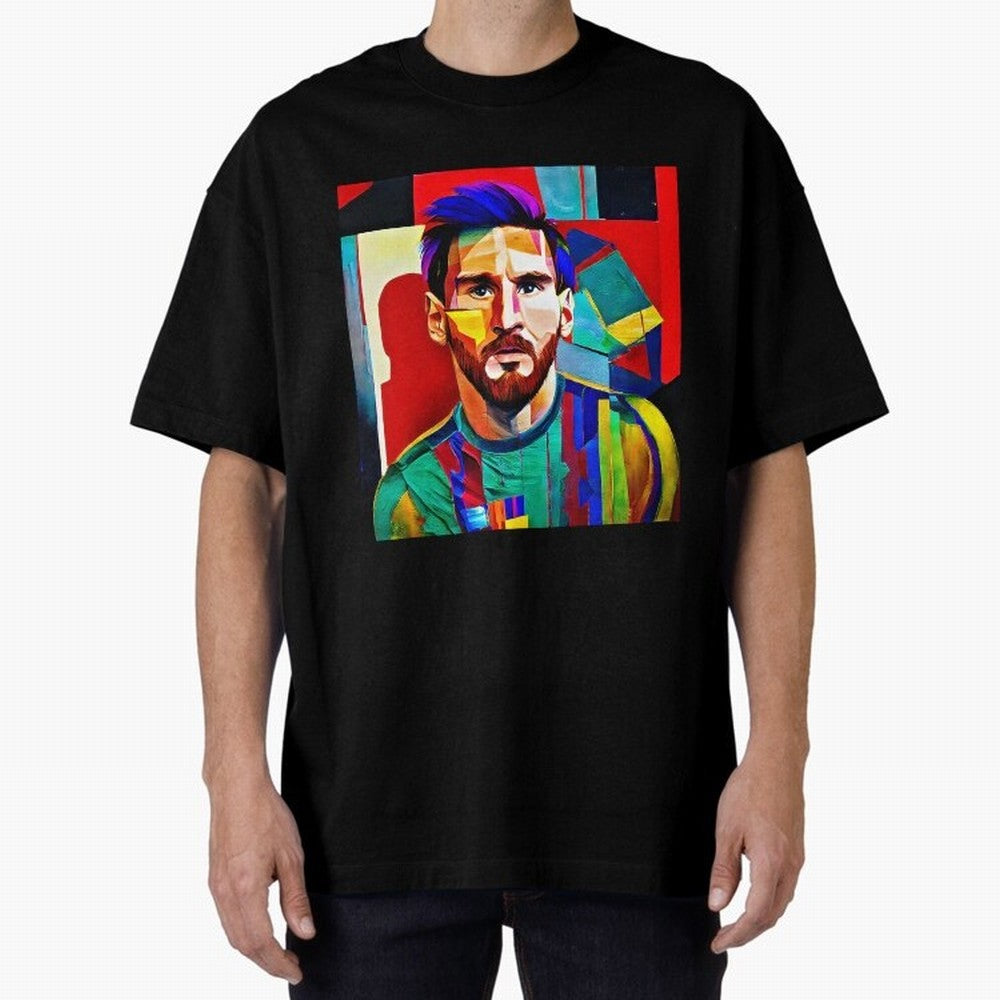 digital image of Messi Oversized T-Shirt Feel the Heartbeat of FIFA World Cup 2026 Group Stage for Fans of Haaland and England and Germany, Bringing Football Passion, Legendary Performances, Festival Vibes and Supporter Community; Created for Match