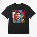 digital image of Messi Oversized T-Shirt Feel the Heartbeat of FIFA World Cup 2026 Group Stage for Fans of Haaland and England and Germany, Bringing Football Passion, Legendary Performances, Festival Vibes and Supporter Community; Created for Match