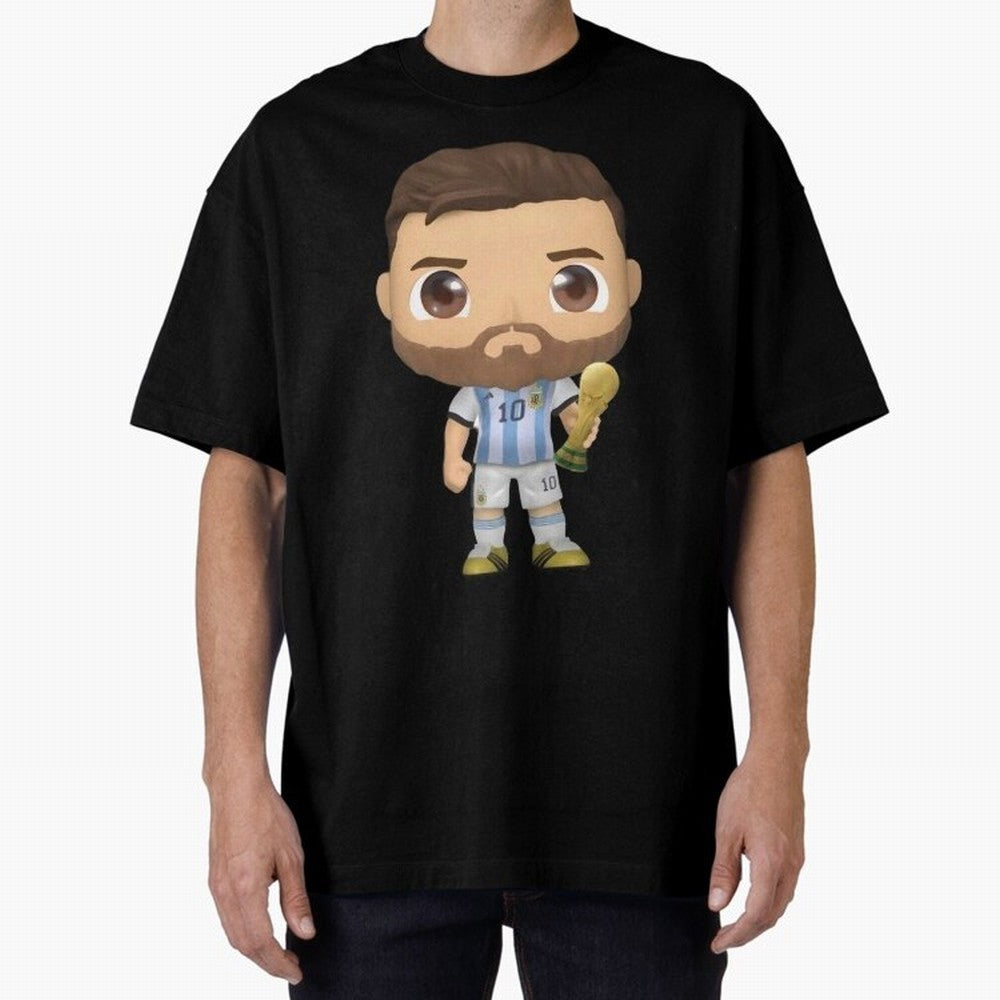 Messi_Champion Oversized T-Shirt Create FIFA World Cup 2026 USA Canada Mexico for Fans of Messi, Neymar and Mbappe and Netherlands, Bringing Vintage Soccer Flavor, Modern Football Stars, National Flags and Final Night Emotion; Perfect for