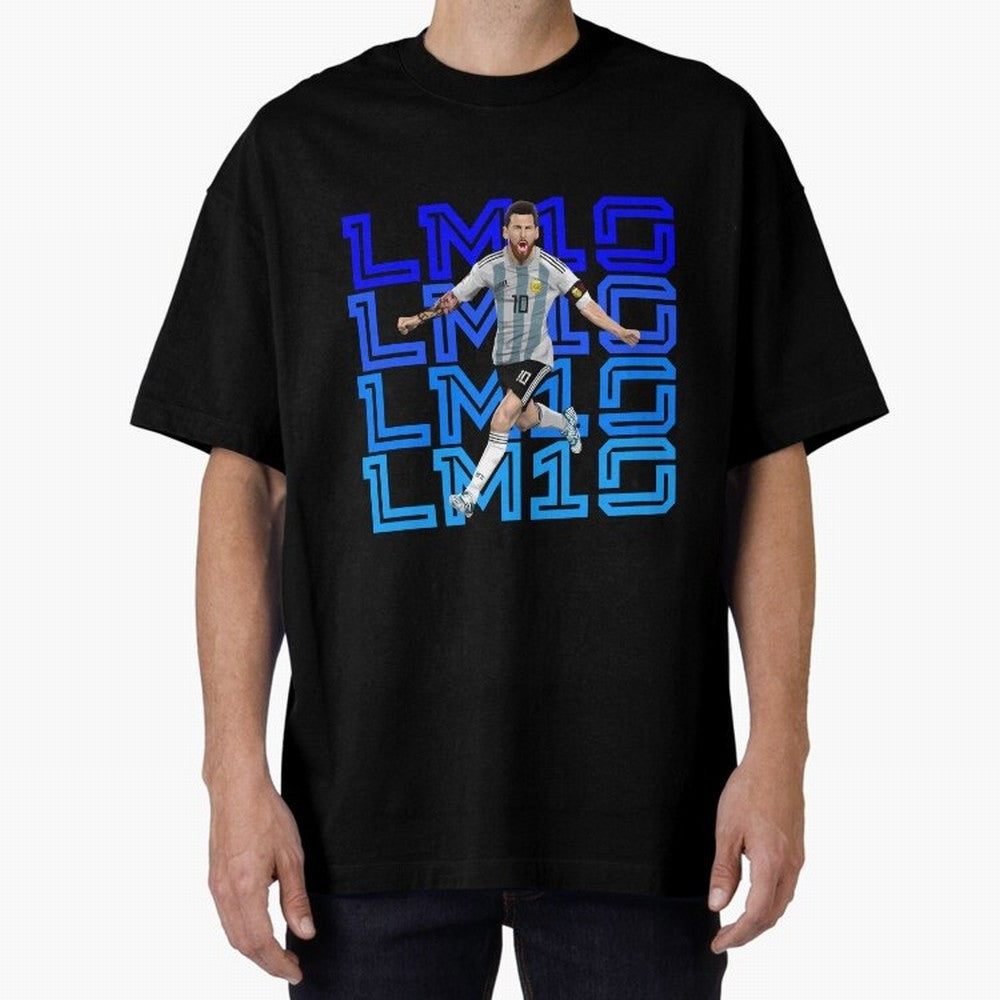 Lionel Messi 10 Oversized T-Shirt Feel the Trophy Chase of Global Football Passion for FIFA World Cup 2026, Filled with Haaland and Mbappe, Spain, Stadium Chants, National Pride, Trophy Dreams and Unforgettable Football Memories; Created for Match