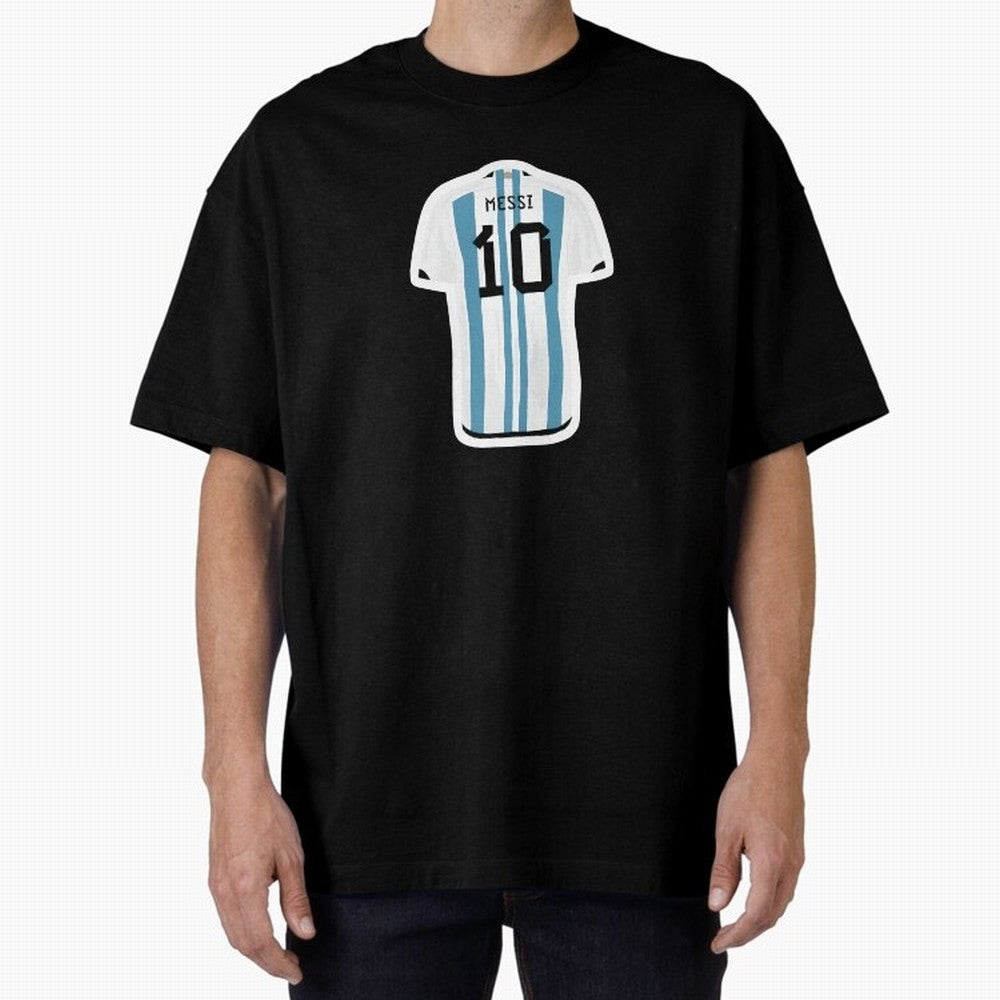 Messi Jersey Oversized T-Shirt Feel International Energy from Match Day Hype around FIFA World Cup 2026 USA Canada Mexico, Haaland, Germany, Goal Celebration Energy, Supporter Heritage, Football Icons and Worldwide Tournament Joy; Ideal for