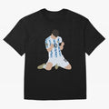 Messi Celebrates Argentina Victory Classic T-Shirt Celebrate Soccer Greatness during FIFA World Cup 2026 Celebrating Cristiano Ronaldo, Haaland and CR7, Argentina, France and Brazil Energy, Goal Celebration Energy, Supporter Heritage, Football