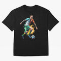 Football Soccer Art Classic T-Shirt Live the Energy of FIFA World Cup 2026 Spirit, with Argentina and Brazil, Messi, CR7 and Mbappe, Sports Nostalgia, International Competition, Famous Players and Unforgettable Victories; Ideal for Fans Who Follow