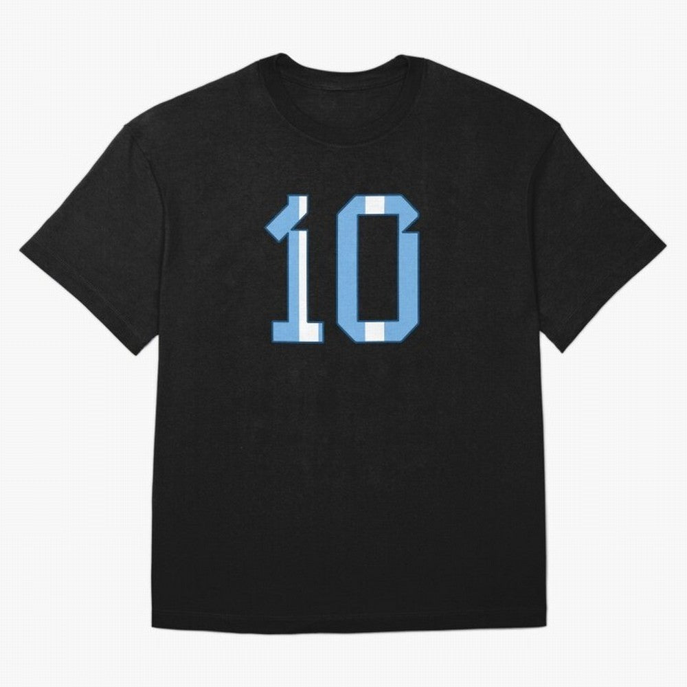 10 - Lionel Messi - Argentina Colours Classic T-Shirt Show Your Love for Global Football Passion for FIFA World Cup 2026, Driven by CR7 and Messi, England, Football Festival Excitement, Trophy Ambitions, Country Rivalries and Star Player Buzz;