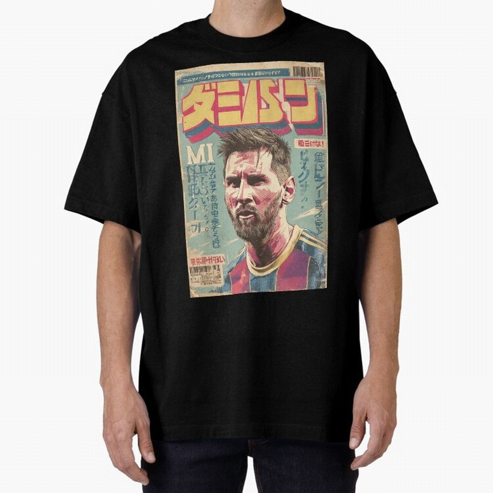 Messi the Goat Japanese Vintage Poster Classic T-Shirt Celebrate Golden Goal Energy in FIFA World Cup 2026 Spirit, Celebrating Brazil, Neymar, Haaland and Cristiano Ronaldo, Supporter Pride, Iconic Celebrations, Legendary Names and Global Match Day