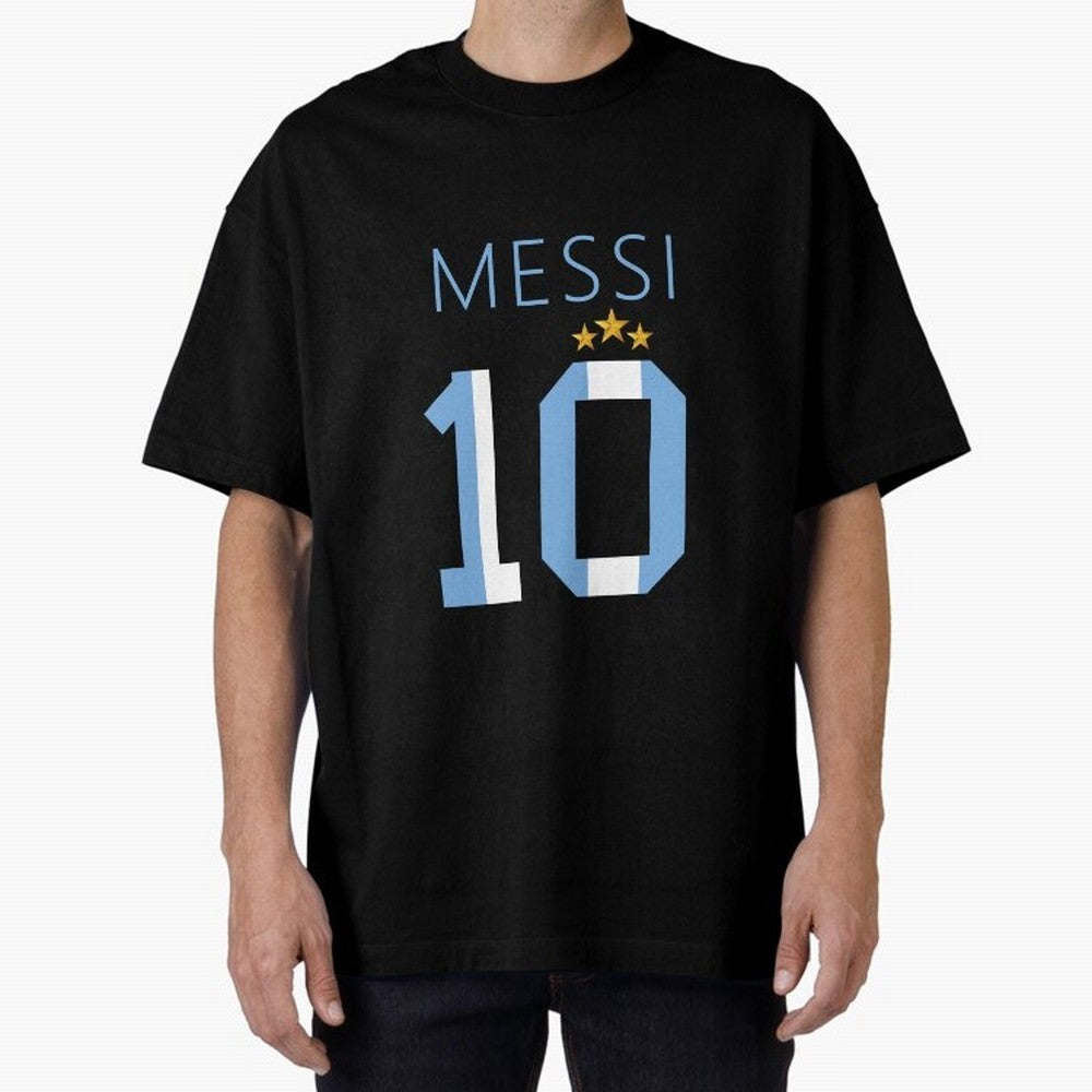 Messi argentina number 10 with 3 stars ver 1 Classic T-Shirt Get Ready for the FIFA World Cup 2026 Journey through Mbappe and Neymar Highlights, Brazil, Portugal and Argentina Pride, Football History, Final Match Energy, Crowd Noise and Once in a