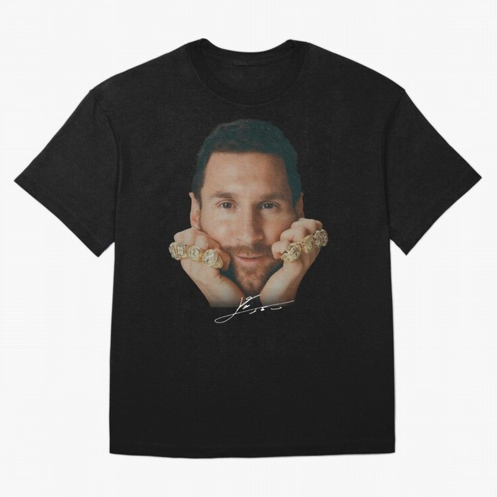 Lionel Messi 8 Ballon d'Or Gold Rings Classic T-Shirt Live the Energy of FIFA World Cup 2026 Spirit, Celebrating Spain and Netherlands, Cristiano Ronaldo, Championship Spirit, Famous Goals, Roaring Crowds and International Football Unity; Perfect