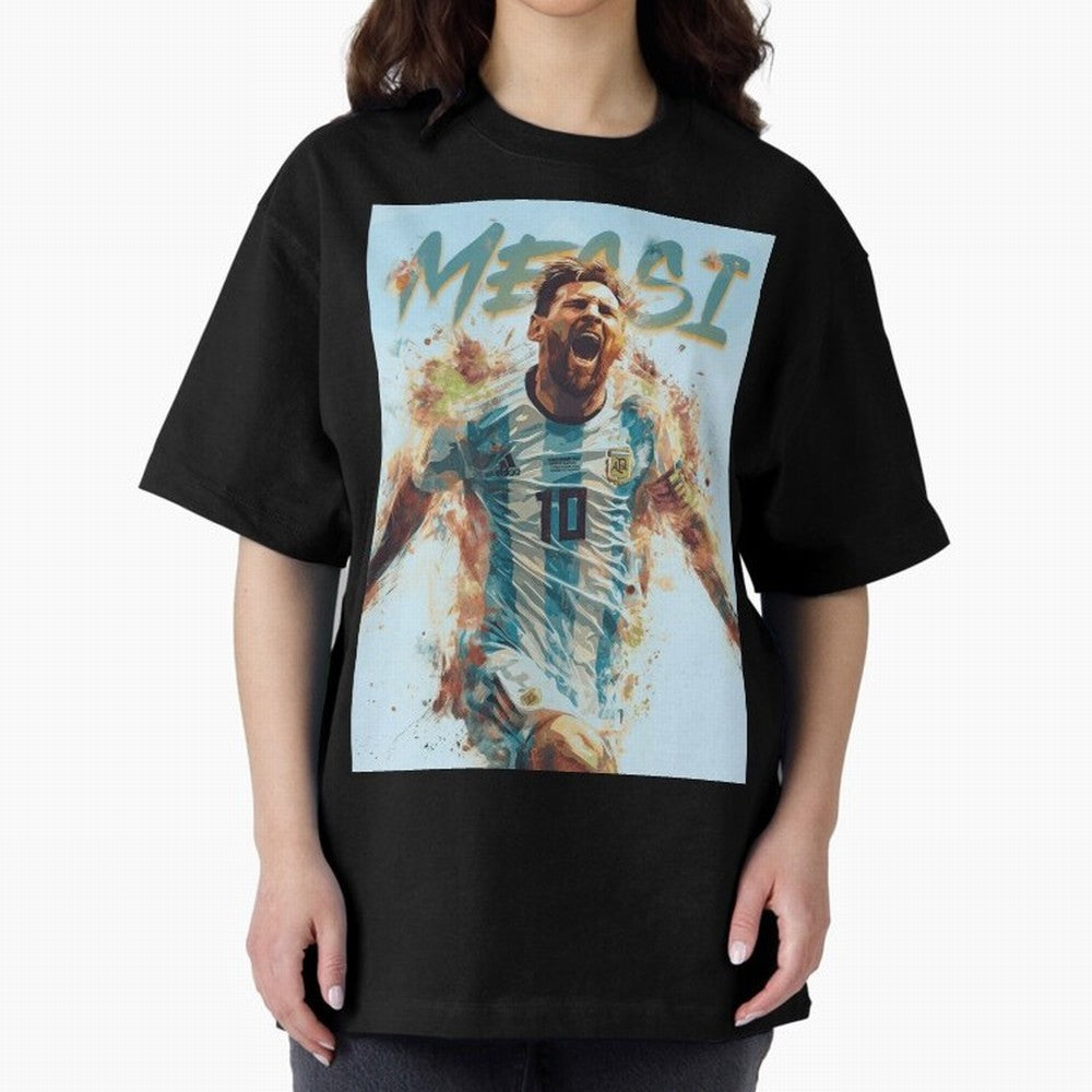 Messi Pop Art Portrait Classic T-Shirt Celebrate Golden Goal Energy in Match Day Hype around FIFA World Cup 2026, Mbappe and Neymar, Brazil, Portugal and Argentina, Stadium Chants, National Pride, Trophy Dreams and Unforgettable Football Memories;