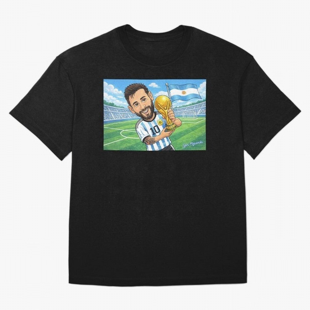 Lionel Messi Argentina World Cup 2022 Classic T-Shirt Celebrate Golden Goal Energy in FIFA World Cup 2026 Group Stage Driven by Messi, Neymar and Mbappe, England, France and Netherlands Energy, Stadium Memories, Football Loyalty, International