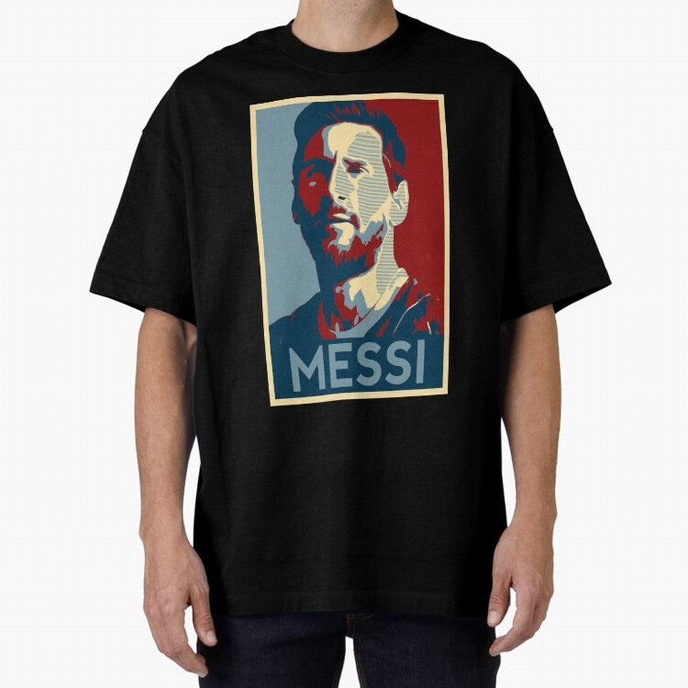 Lionel Messi Oversized T-Shirt Capture Stadium Memories from Global Football Passion for FIFA World Cup 2026, Inspired by Cristiano Ronaldo, Haaland and CR7, Argentina and Brazil, Tournament Hype, Historic Matchups, Family Viewing Parties and