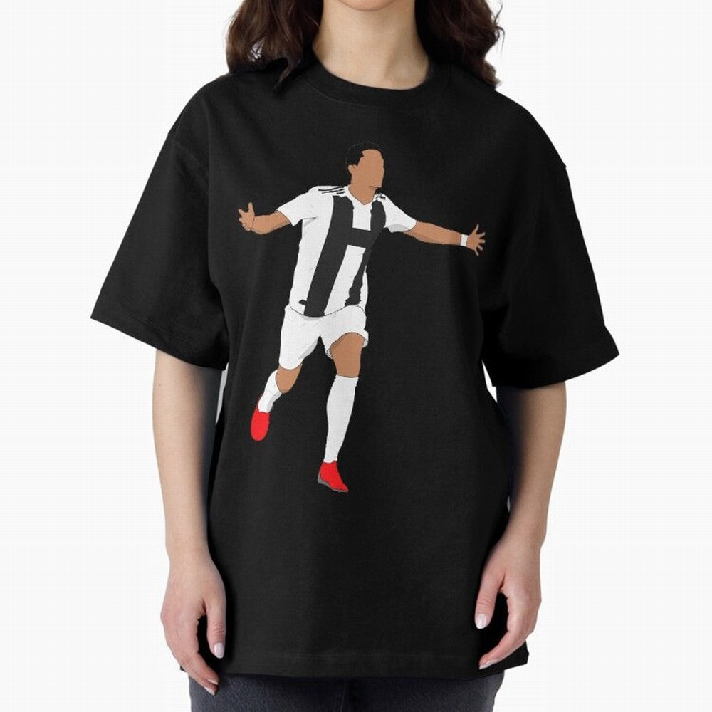 Ronaldo Oversized T-Shirt Feel the Roar of Match Day Hype around FIFA World Cup 2026 USA Canada Mexico, Messi, Neymar and Mbappe, Argentina, France and Brazil, Vintage Soccer Flavor, Modern Football Stars, National Flags and Final Night Emotion;