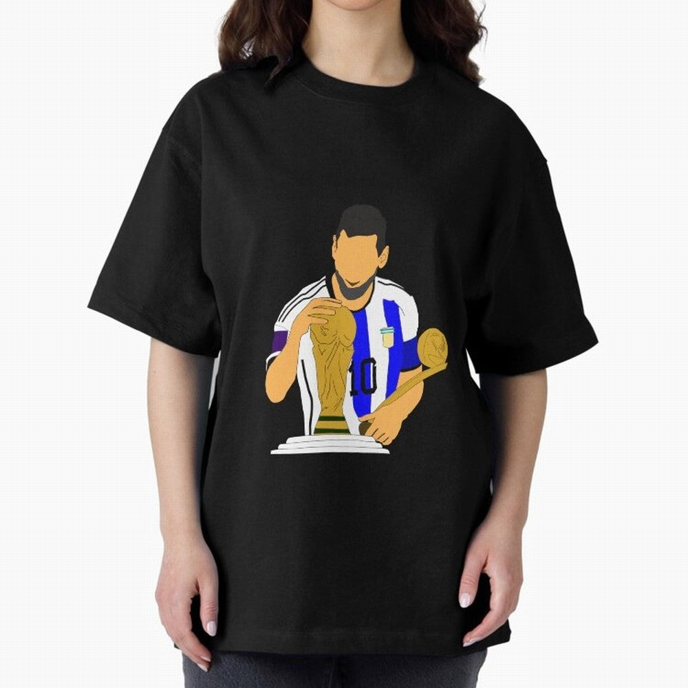lionel messi Oversized T-Shirt Carry the Colors and Pride of Global Football Passion for FIFA World Cup 2026, with Messi, Spain and Netherlands, Tournament Hype, Historic Matchups, Family Viewing Parties and Global Sports Pride; Ideal for Football