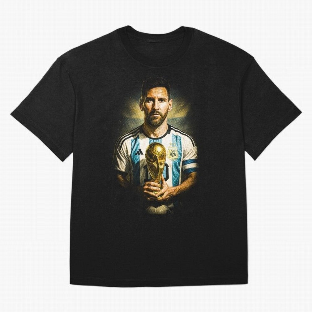 Lionel Messi Classic T-Shirt Experience the Global Stage of Match Day Hype around FIFA World Cup 2026 Group Stage, Messi and Cristiano Ronaldo, France and Portugal, Fan Favorite Moments, National Team Passion, Big Match Drama and Soccer History;