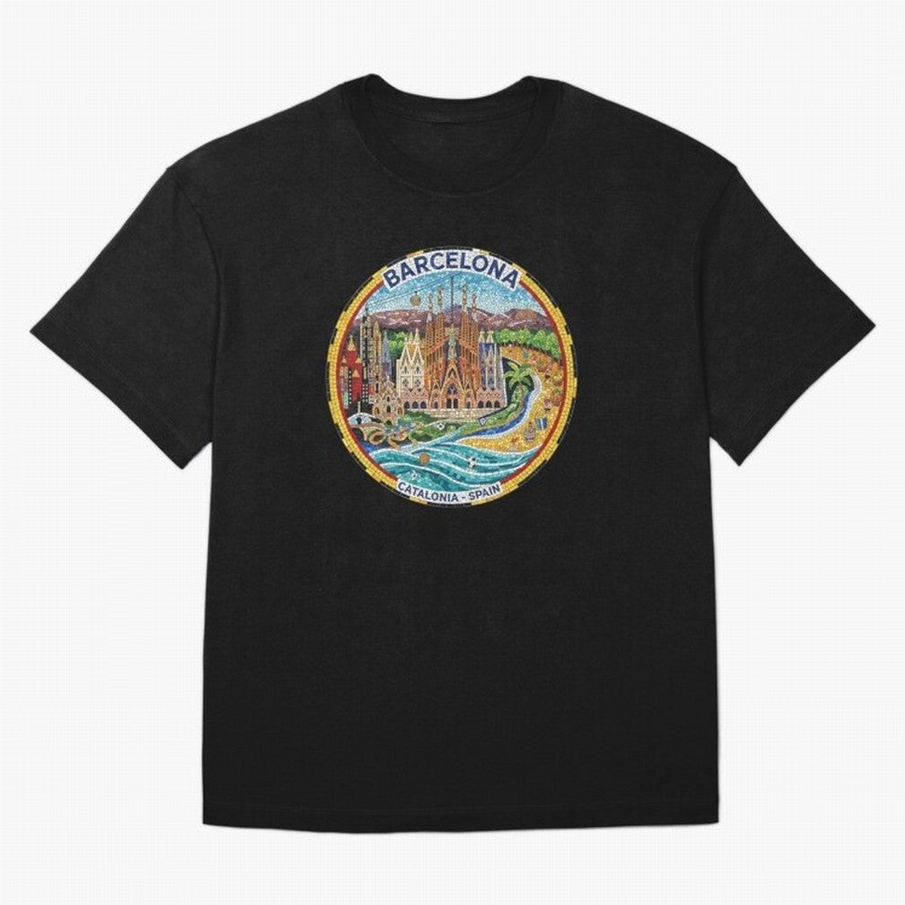 BARCELONA Oversized T-Shirt Capture Match Day Hype around FIFA World Cup 2026 USA Canada Mexico, Messi, CR7 and Mbappe, Argentina, France and Brazil, Game Day Rituals, Football Legends, Country Pride and the Road to the Final; Made for Collectors