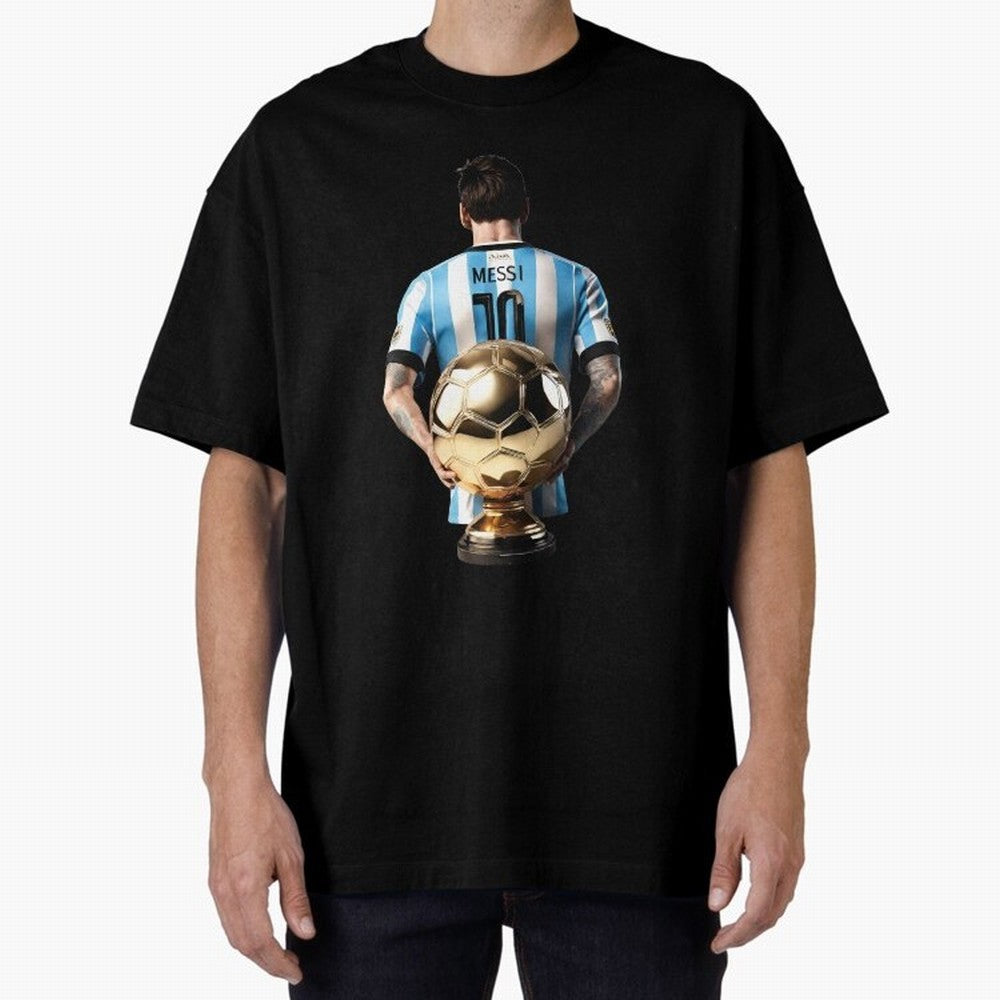 Soccer football lionel messi Barcellona Argentina illustration Oversized T-Shirt Show Love for Legendary Goals in FIFA World Cup 2026 USA Canada Mexico Made for Mbappe, Brazil Energy, Stadium Chants, National Pride, Trophy Dreams and Unforgettable
