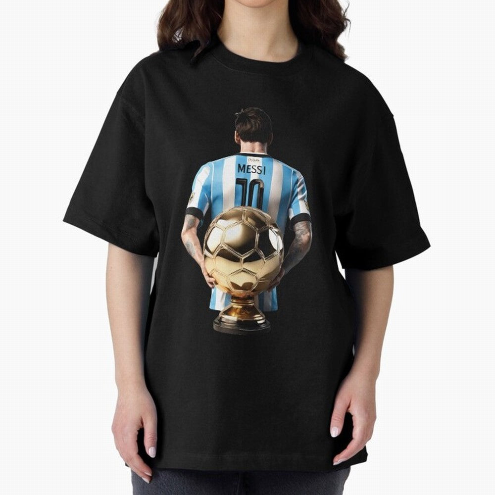 Soccer football lionel messi Barcellona Argentina illustration Oversized T-Shirt Show Love for Legendary Goals in FIFA World Cup 2026 USA Canada Mexico Made for Mbappe, Brazil Energy, Stadium Chants, National Pride, Trophy Dreams and Unforgettable