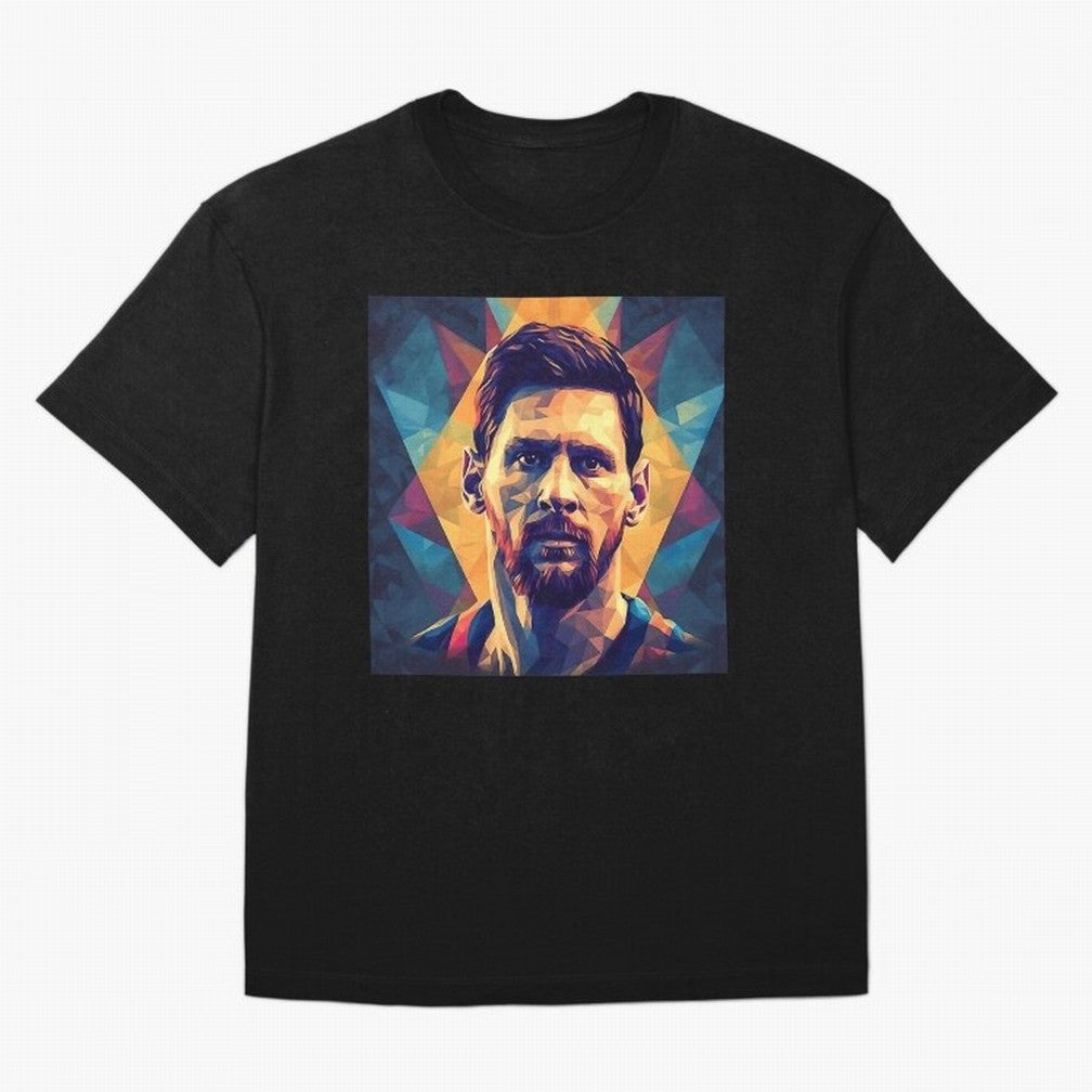 Lionel Messi Portrait Vector Art Classic T-Shirt Unlock Match Day Hype around FIFA World Cup 2026 USA Canada Mexico, Mbappe and Neymar, Spain and Netherlands, Champion Mindset, Group Stage Buzz, Knockout Tension and Passionate Fan Culture; Made for